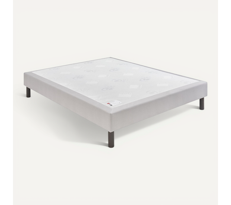Sommier Confort Médium Nature Gris Souris 2x90x200