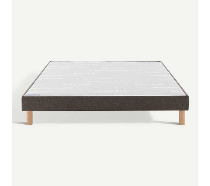 Sommier Déco Tapissier Vigoroso Marron 160x200