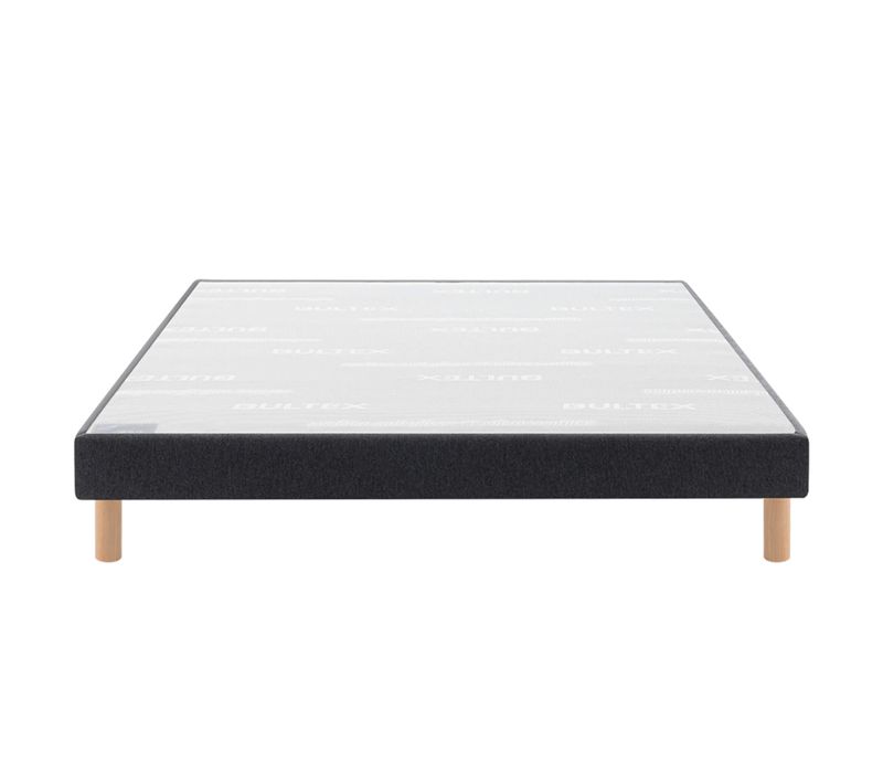 Sommier Déco Tapissier Vigoroso Gris Foncé 80x190