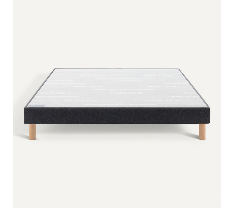 Sommier Déco Tapissier Vigoroso Gris Foncé 100x200