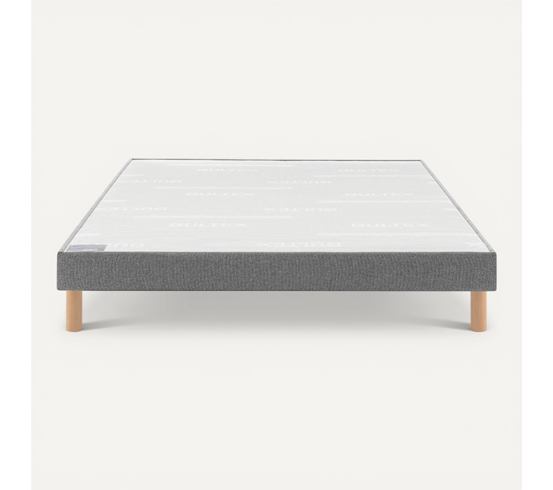 Sommier Déco Tapissier Vigoroso Gris Clair 110x190