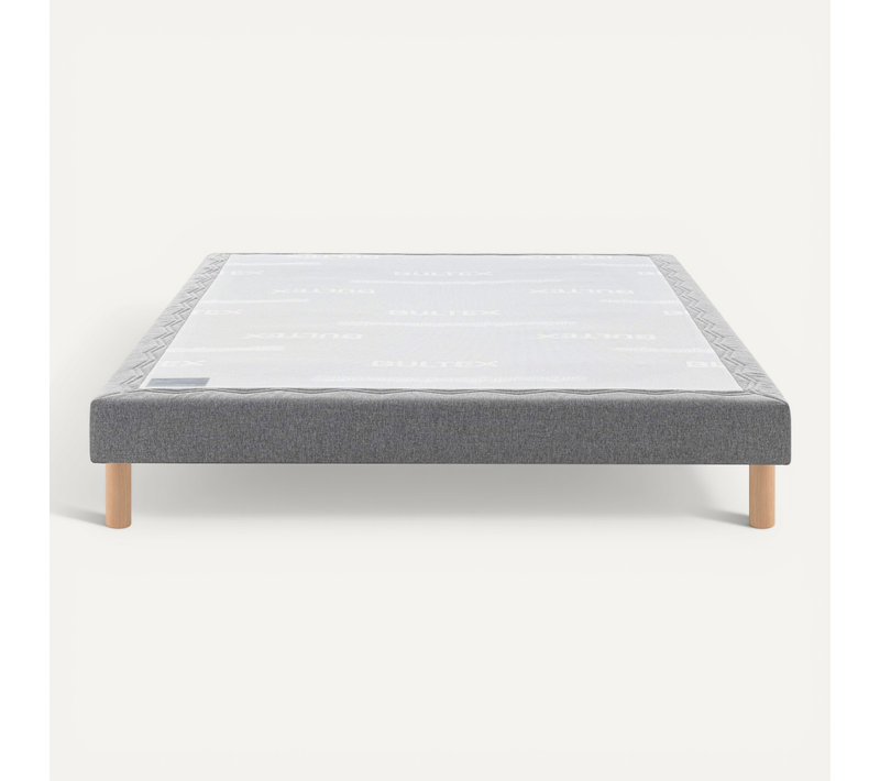 Sommier Déco Tapissier Mediano Gris Clair 90x190