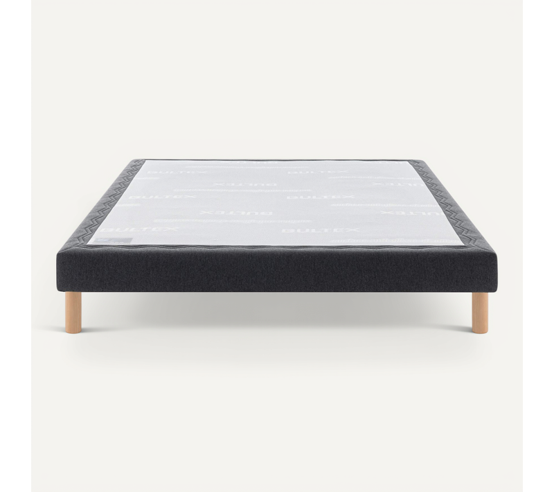 Sommier Déco Tapissier Mediano Gris Foncé 90x190