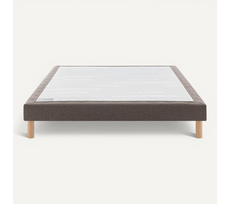 Sommier Déco Tapissier Mediano Marron 100x190