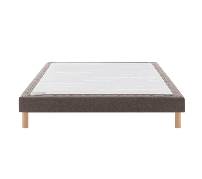 Sommier Déco Tapissier Mediano Marron 160x190