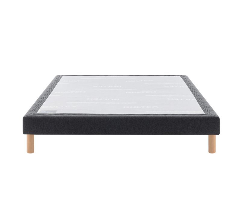 Sommier Déco Tapissier Mediano Gris Foncé 2x100x200