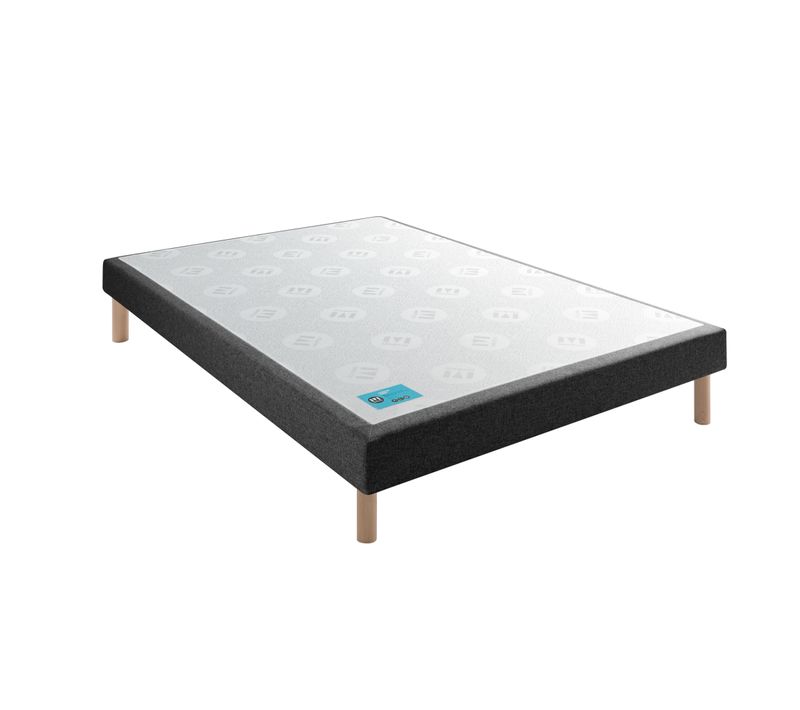 Sommier Tapissier Pencil Ferme Gris Anthracite 160x200