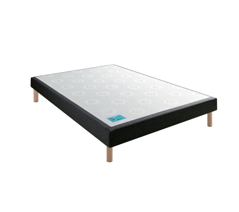 Sommier Tapissier Pencil Ferme Velours Nuit 140x190