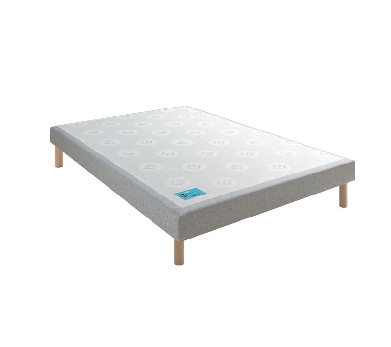 Sommier Tapissier Pencil Ferme Gris Clair 120x200