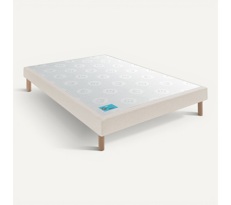 Sommier Tapissier Pencil Ferme Sable Blanc 160x200
