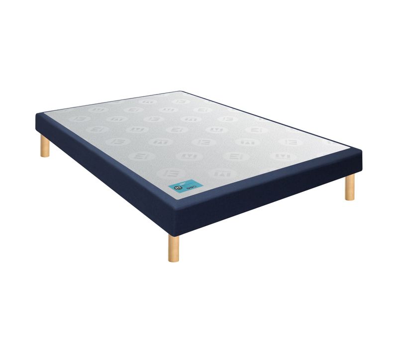 Sommier Tapissier Pencil Ferme Bleu Nuit 2x90x200