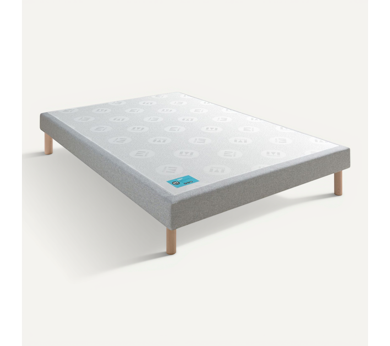 Sommier Tapissier Pencil Medium Gris Clair 160x200