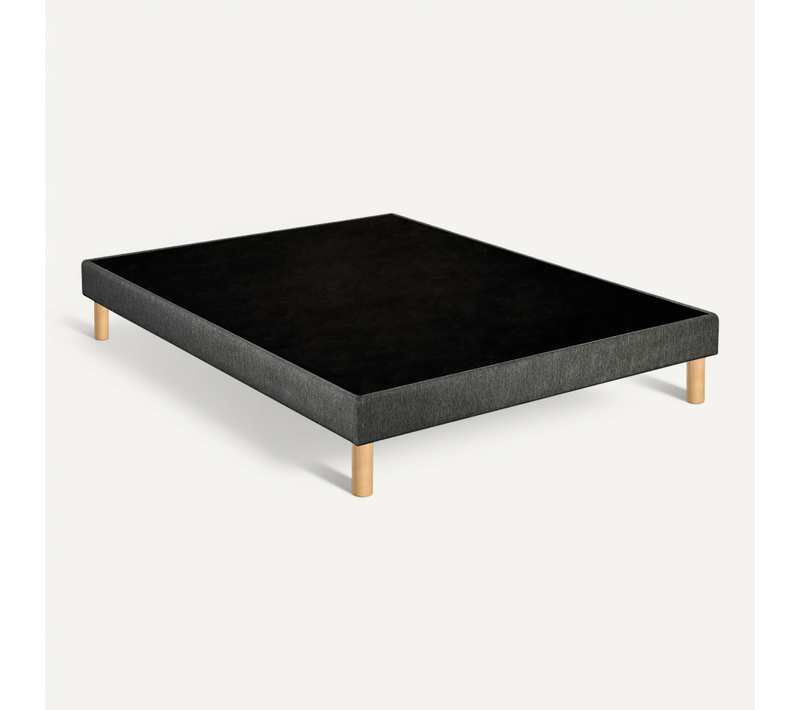 Sommier Déco Tapissier Unic Gris 90x200
