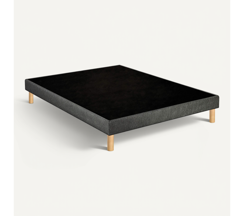 Sommier Déco Tapissier Unic Gris 140x190