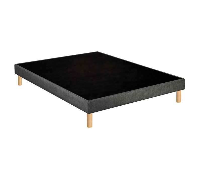 Sommier Déco Tapissier Unic Gris 2x100x200