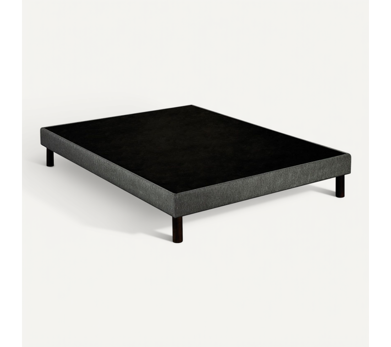 Sommier Déco Tapissier Unic Gris 2x90x200