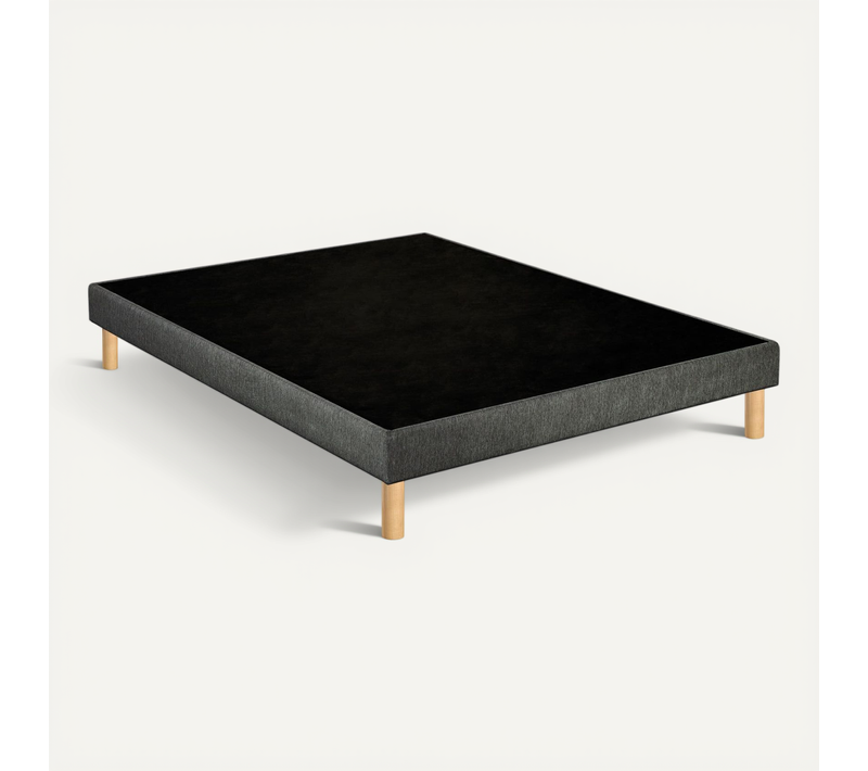 Sommier Déco Tapissier Unic Gris 120x190