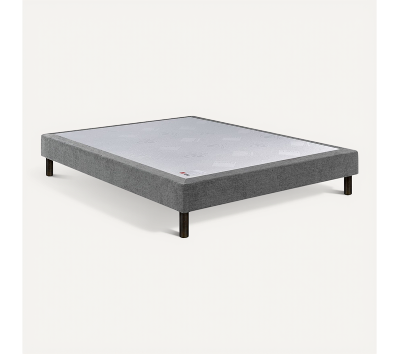 Sommier Confort Médium Nature Chenillé Gris 90x200