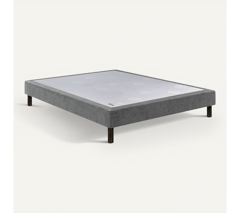 Sommier Confort Médium Nature Chenillé Gris 2x90x200