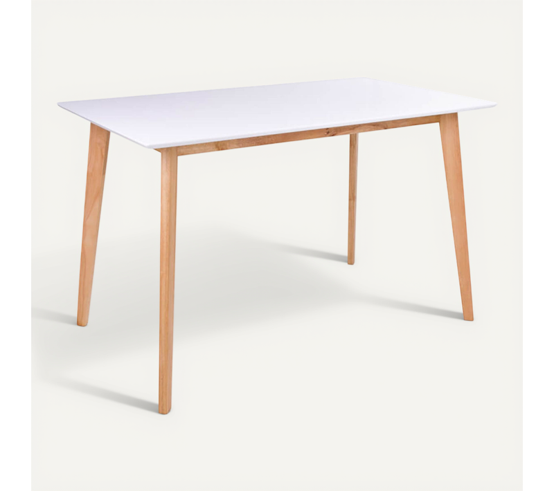 Table Repas 120x70cm Naturelle Et Blanche - Gram