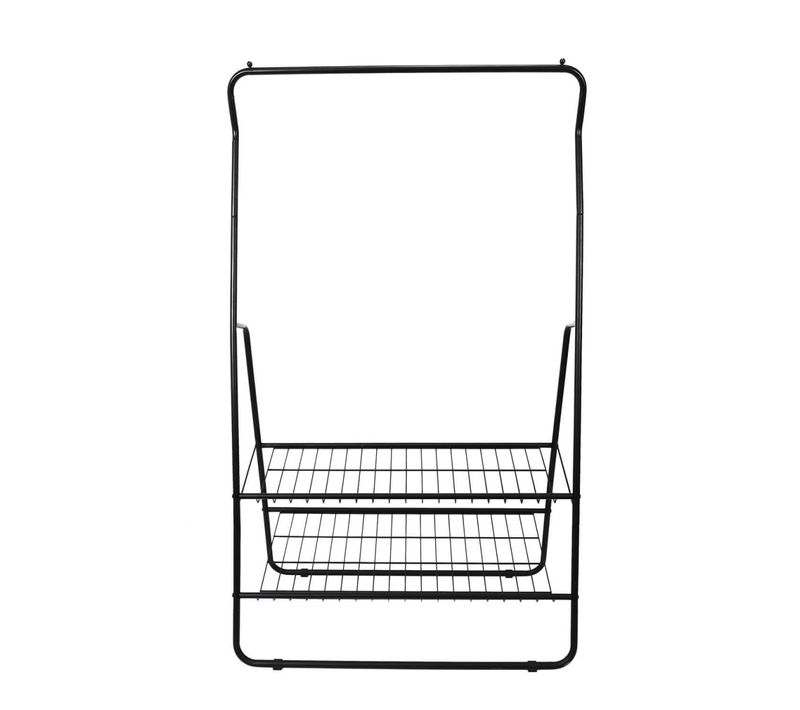 Portant à Etagères Métallique Noir - Vetis
