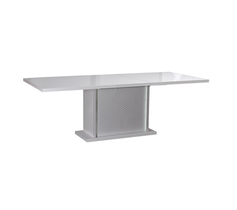 Table Allongeable 180-225cm Laquée Blanche Et LEDs - Dayton White