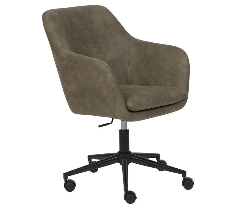 Fauteuil De Bureau Sur Roulettes Tissu Kaki - Valka