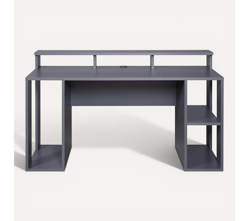 Mario - Bureau Gamer Multi-rangement Anthracite