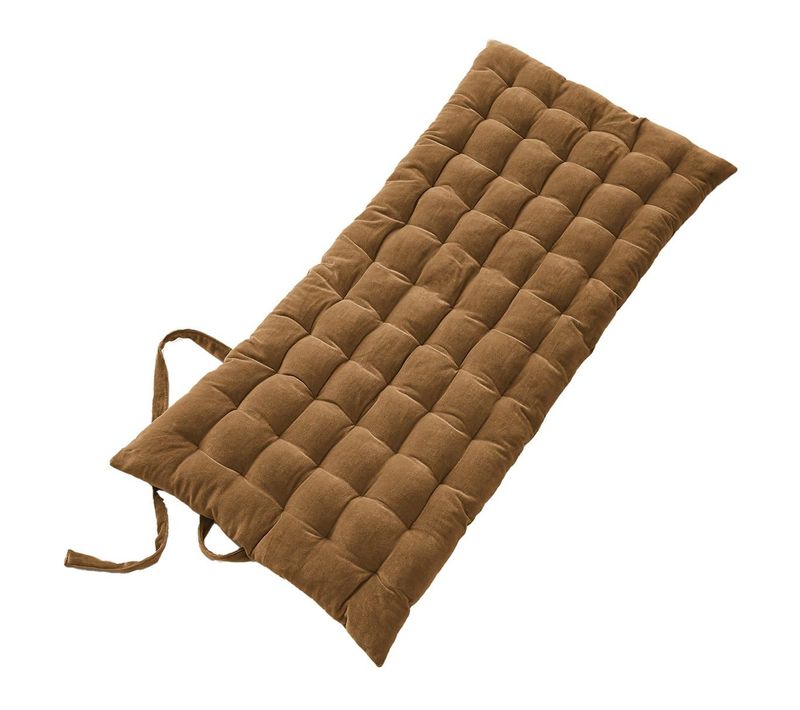 Matelas De Sol 60x120cm Velours De Coton Capitonné Coloris Camel - Harris
