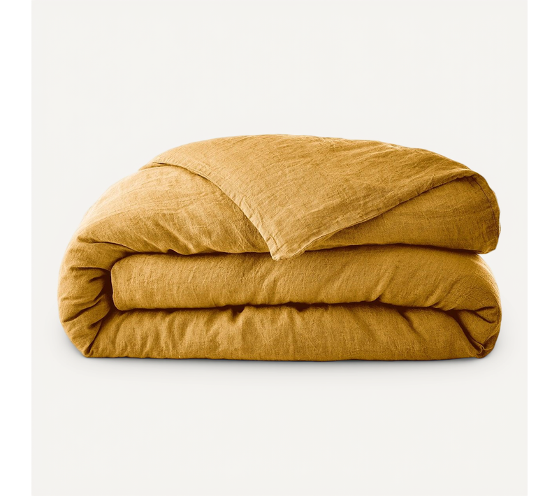 Margaux - Housse De Couette 240x220cm Lin Lavé Coloris Miel