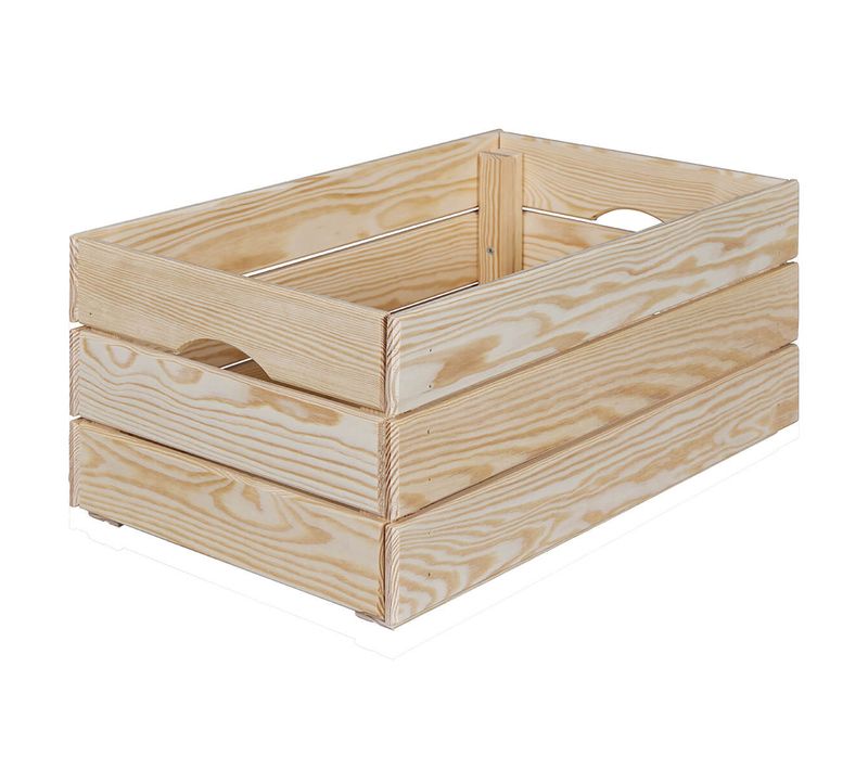 Cajita - Caisse De Rangement En Bois Naturel Non Traité 65cm