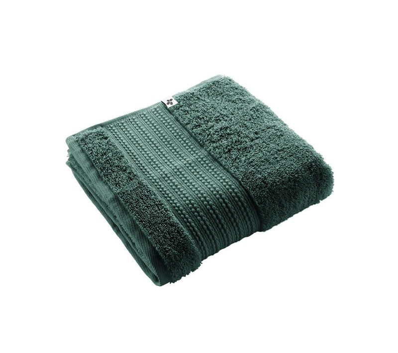 Serviette De Toilette 50x90cm En Coton Bio Coloris Emeraude - Emma