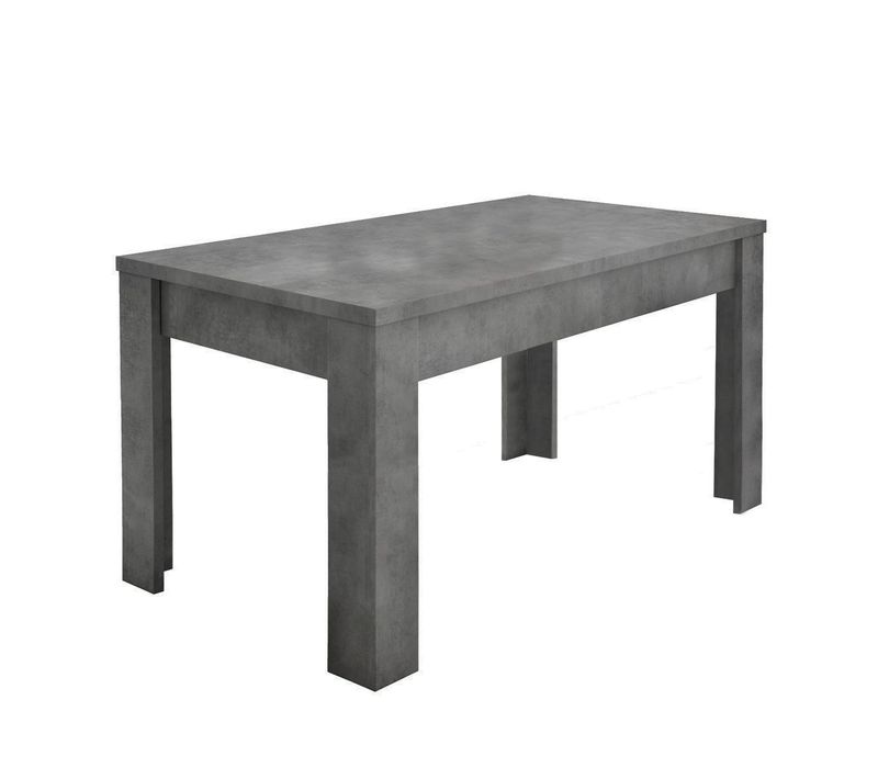 Table Repas Extensible Plateau Et Pieds Aspect Oxyde - Oxyde