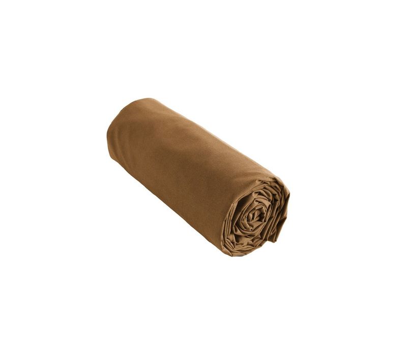 Drap Housse 90x200cm Coton Coloris Camel - Samia