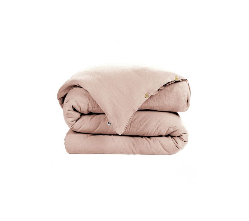 Housse De Couette 200x210cm Gaze De Coton Guimauve - Ourea