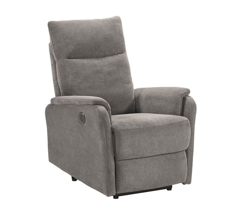 Fauteuil Relax Electrique Tissu Gris Clair - Alcantar