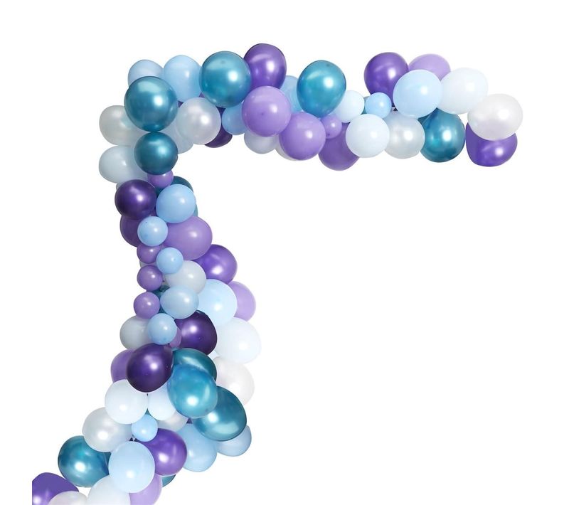 Arche De 100 Ballons Violets Bleus Et Blancs - Marco