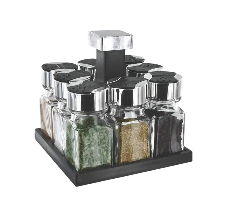 Présentoir à Epices Avec 8 Pots En Verre - Spices