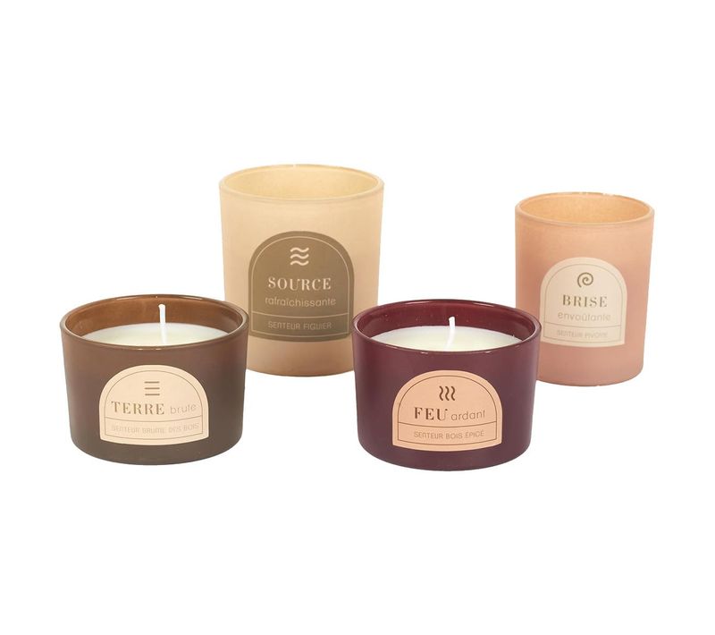 Coffret 4 Bougies Parfumées Senteurs Naturelles - Molly