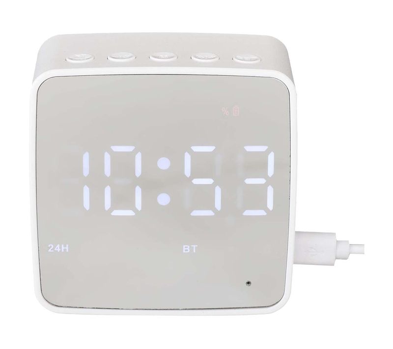 Réveil 3-en-1 Miroir Et Enceinte Sans Fil - Minea