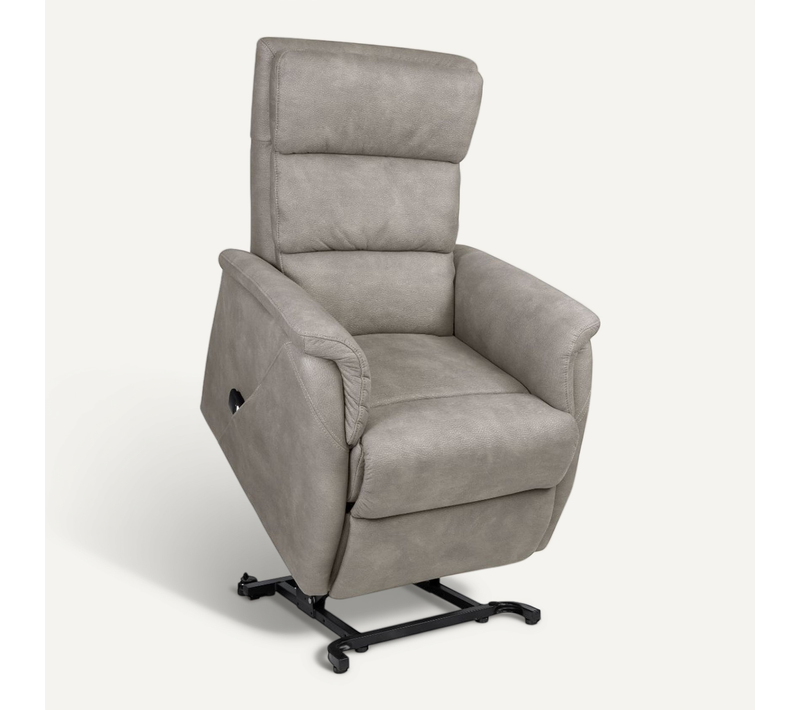 Fauteuil Relax Releveur Tissu Polyester Imitation Cuir Beige - Millor