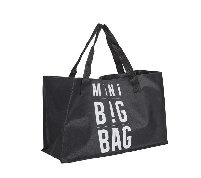 Sac De Courses Extensible Noir Avec Message En Polyester (15l à 30l) - Storix