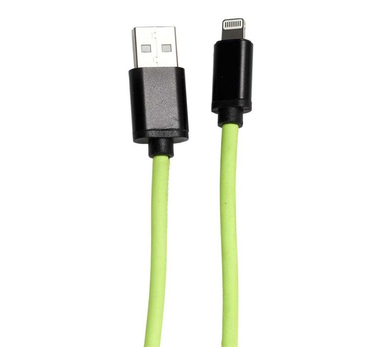 Câble Charge Rapide 2a Type Compatible iPhone / iPad / Ipod Phosphorescent 2 Mètres -