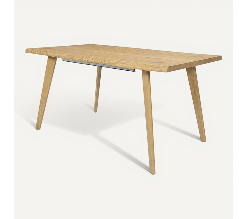 Table Repas Extensible 6-8 Personnes En Mdf Aspect Chêne Bords Biseautés - Lypsi
