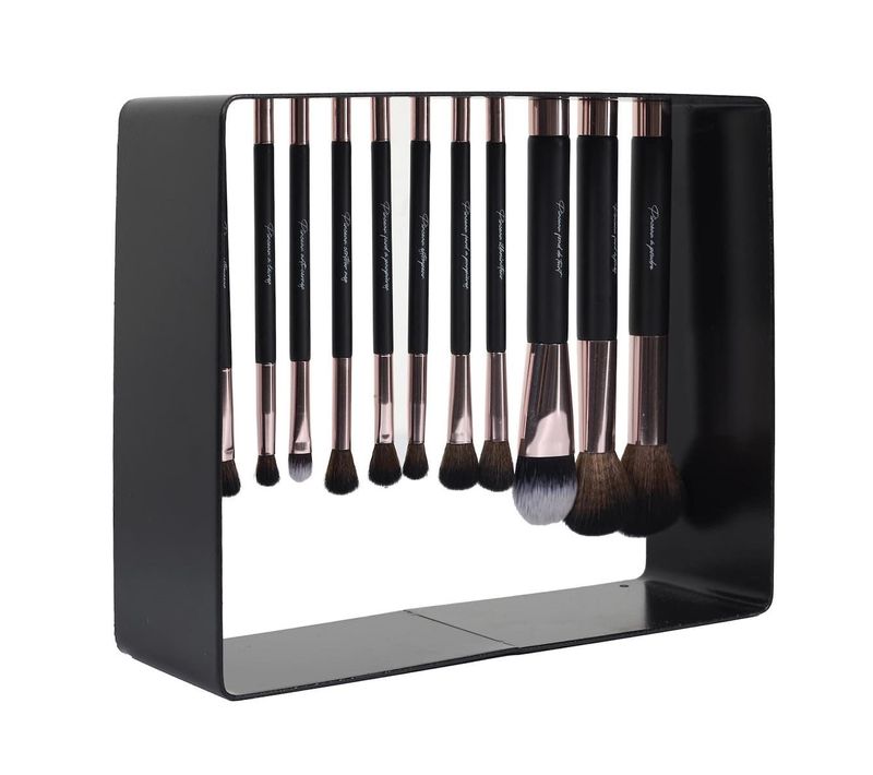 Pinceaux à Maquillage 11 Avec Support De Rangement Magnétique