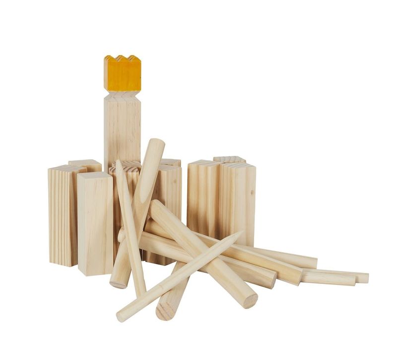 Jeu De Kubb En Bois Avec Règle Inclus -