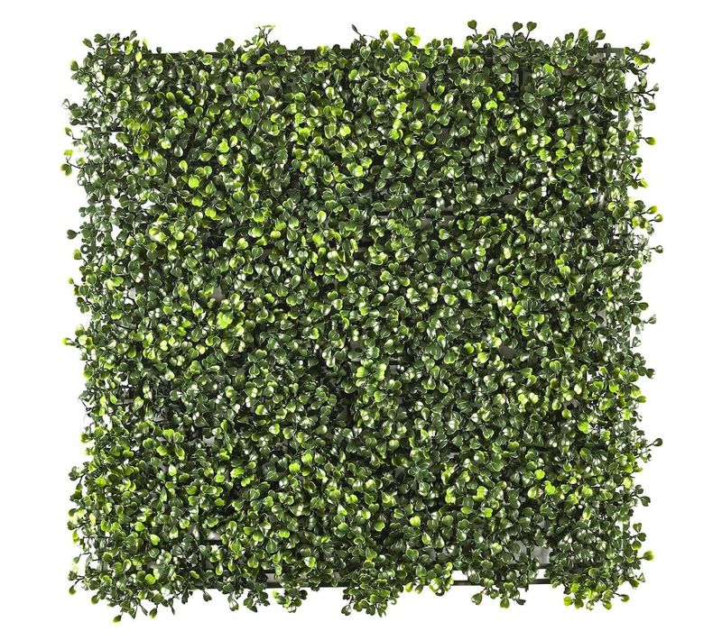 Mur Végétal Artificiel Feuillage En Polyéthylène Vert 50x50cm -