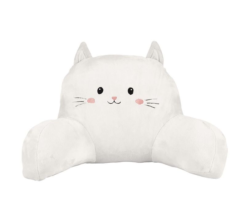 Coussin De Lecture Kawaii Blanc En Polyester Avec Accoudoir -