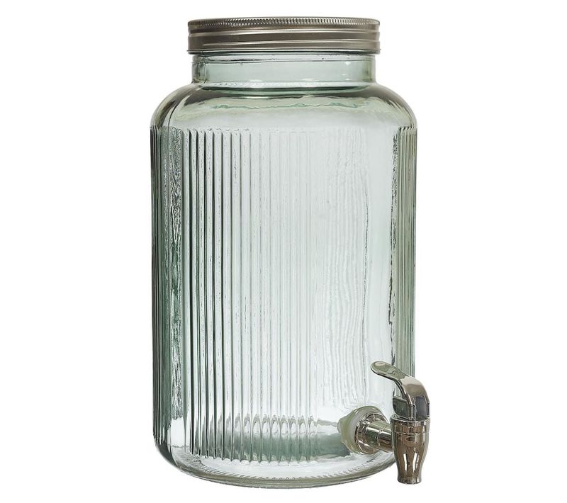 Distributeur à Boisson 5l En Verre Bleuté Avec Robinet -