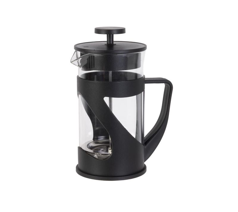 Cafetière à Piston 60cl En Verre Et Plastique Noir Pour 5 Tasses -